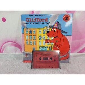 Scholastic Clifford The Firehouse Dog w/ Cassette Kids Vintage NEW